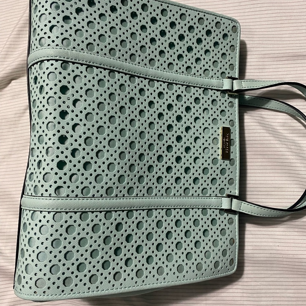 Kate Spade Aqua Perforated Handbag